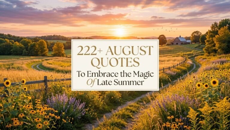 222+ August Quotes To Embrace the Magic Of Late Summer