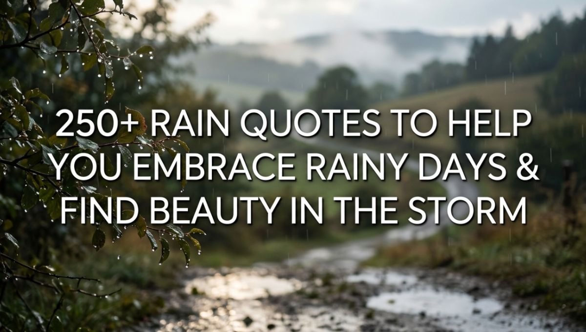250+ Rain Quotes To Help You Embrace Rainy Days & Find Beauty In the Storm