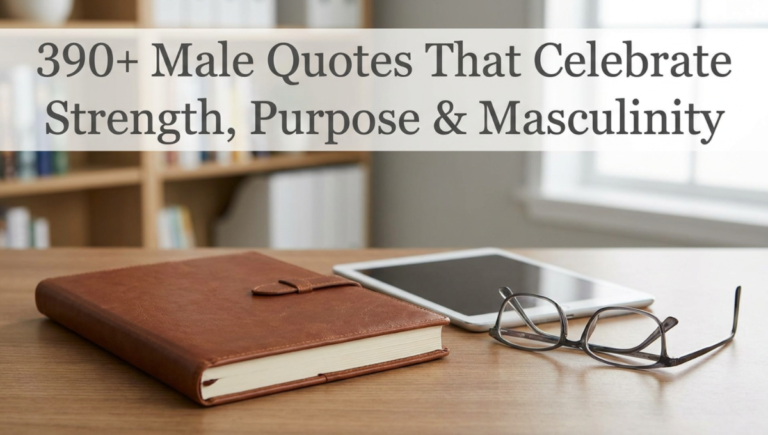 390+ Male Quotes That Celebrate Strength, Purpose & Masculinity