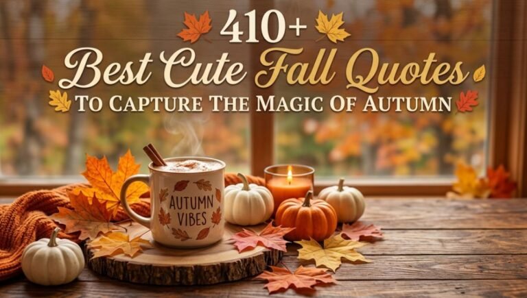 410+ Best Cute Fall Quotes To Capture The Magic Of Autumn
