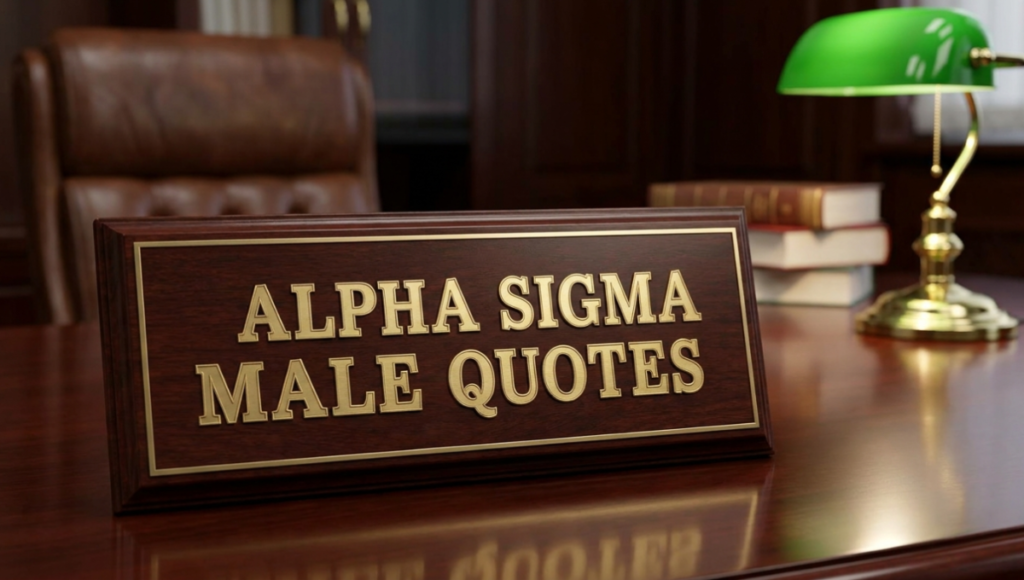 Alpha Sigma Male Quotes