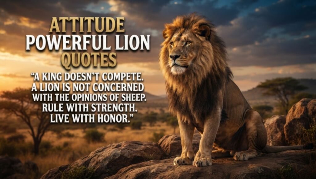 Attitude Powerful Lion Quotes