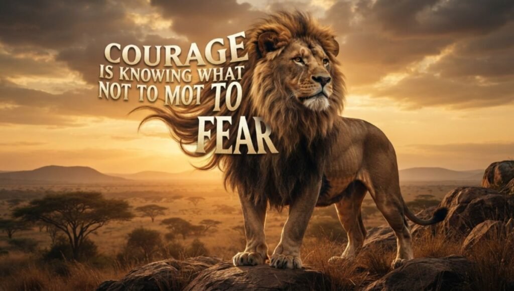 Lion with Quotes