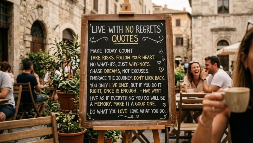 Live With No Regrets Quotes