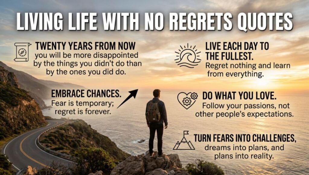 Living Life With No Regrets Quotes