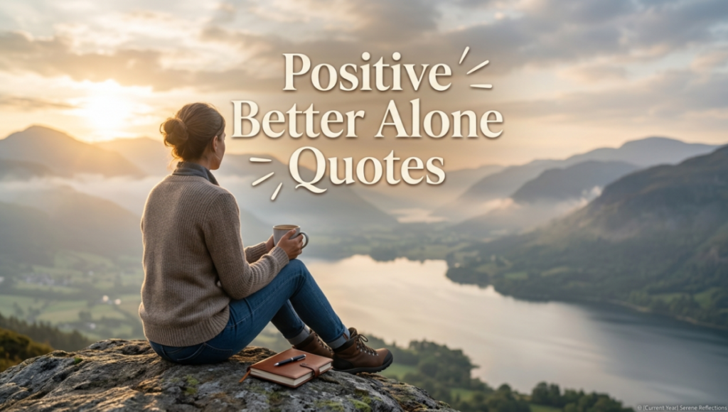 Positive Better Alone Quotes