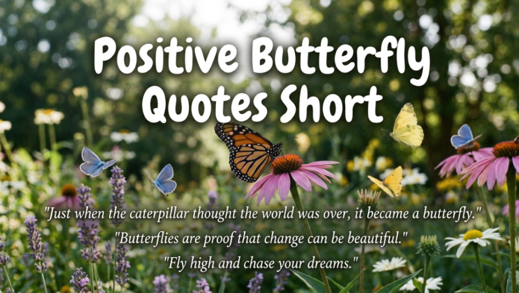 Positive Butterfly Quotes Short
