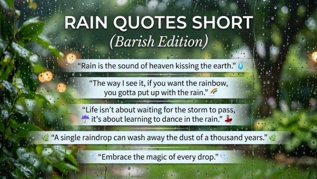 Rain Quotes Short (Barish Edition)