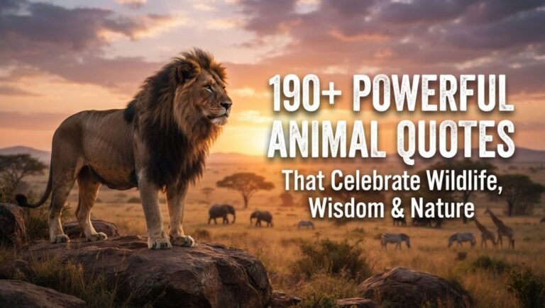 190+Powerful Animal Quotes That Celebrate Wildlife, Wisdom & Nature