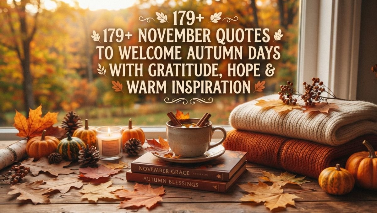 179+ November Quotes To Welcome Autumn Days With Gratitude, Hope & Warm Inspiration