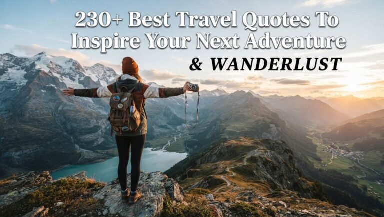 230+Best Travel Quotes To Inspire Your Next Adventure & Wanderlust