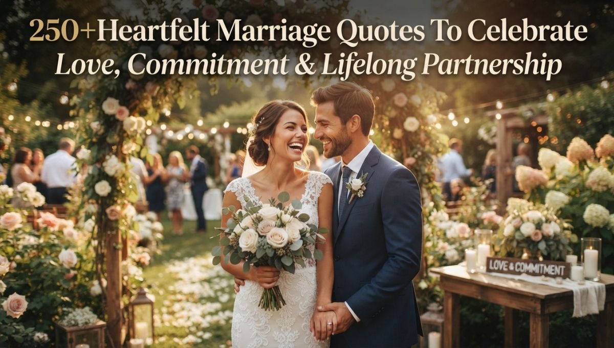 250+Heartfelt Marriage Quotes To Celebrate Love, Commitment & Lifelong Partnership