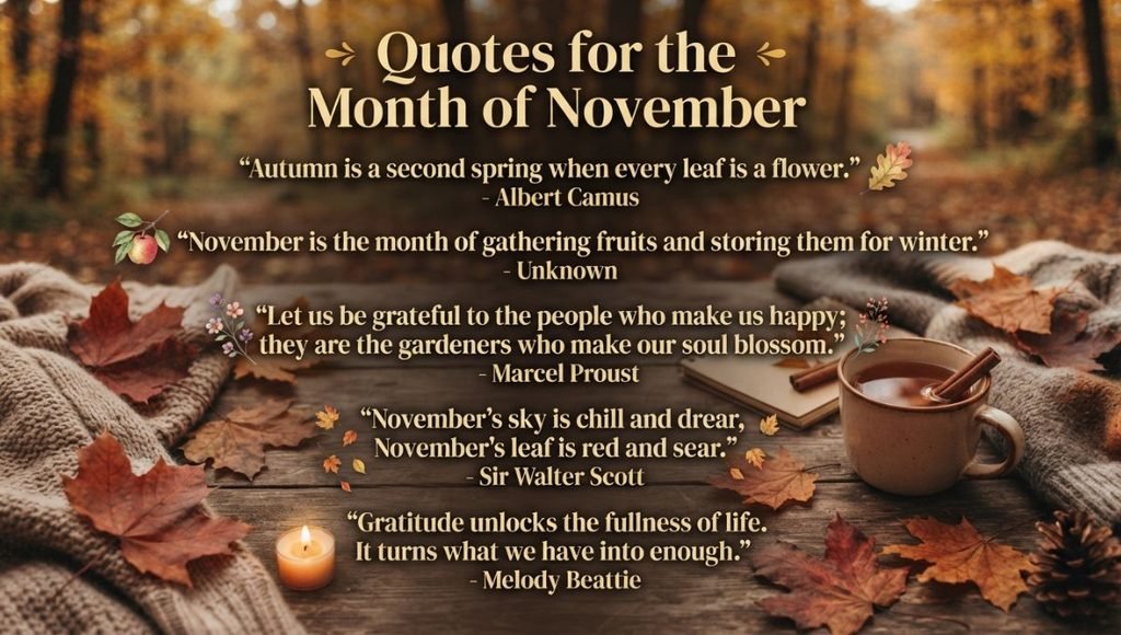 Quotes for the Month of November