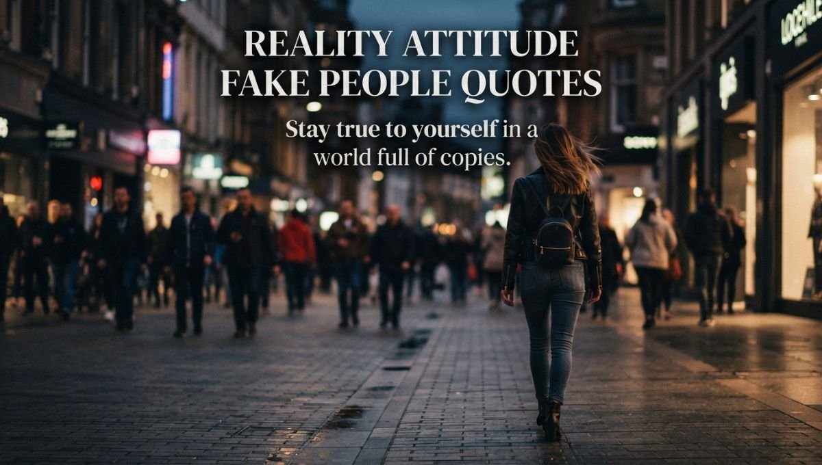 Reality Attitude Fake People Quotes
